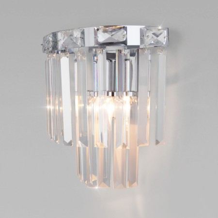 Бра Eurosvet 10130/1 хром/прозрачный хрусталь Strotskis
