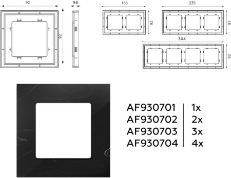 Рамка ALFA AF930703