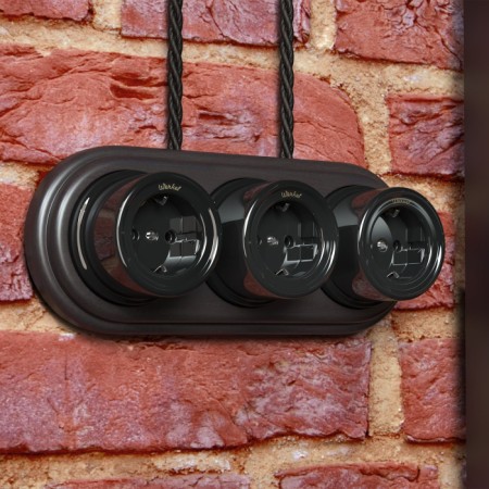 Кабель Ретро кабель черный W6453508