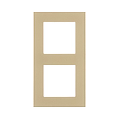 Рамка 2-постовая, стекло золотой Kollinger Asthetik AS2GD