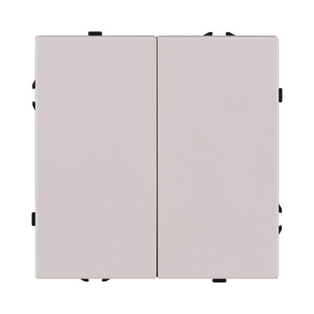 Выключатель 2-клавишный 10А/250В, кашемир матовый Kollinger Eclipse EC-004CM