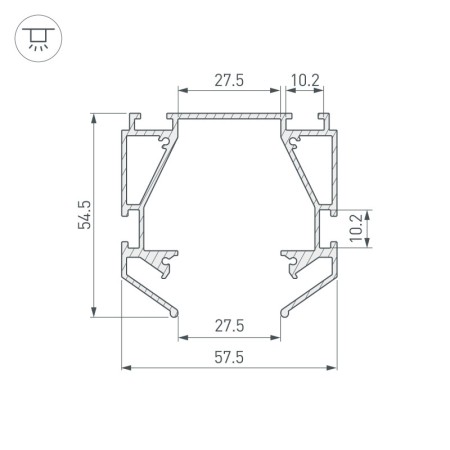 Профиль для шинопроводов Arlight 036147(2)
