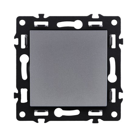 Выключатель 1-клавишный 10А/250В, серый Kollinger Asthetik AS-001GY