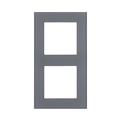 Рамка 2-постовая, стекло серый Kollinger Asthetik AS2GY