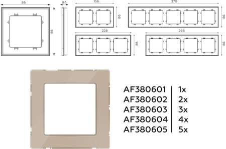 Рамка ALFA AF380604
