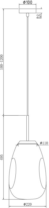 Подвесной светильник Mabell P013PL-01G