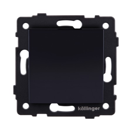 Выключатель 1-клавишный 10А/250В, изогнутый, черный Kollinger REA-R-001BK для Aspekt, Eleganz, Reflex