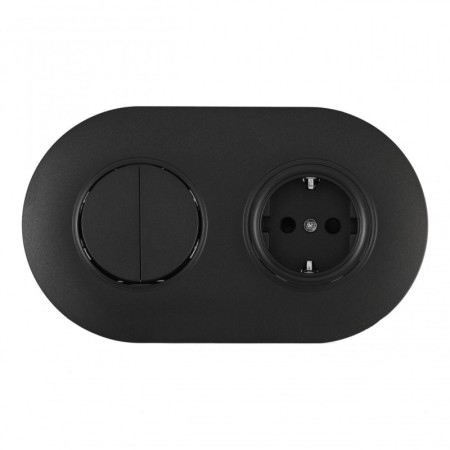 Розетка Arte Milano SET08-2-40-1-30-2 black