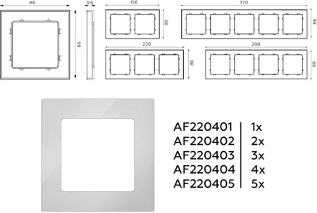 Рамка ALFA AF220405