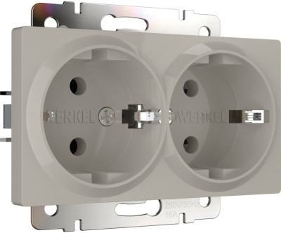 Розетка Встраиваемые механизмы дымчатый W1272004