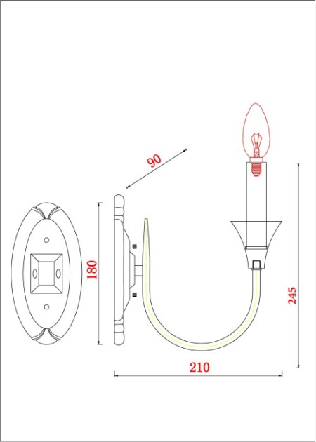 Бра Collinetta A4094AP-1PB