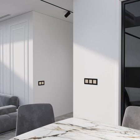 Выключатель Встраиваемые механизмы шампань W4522011