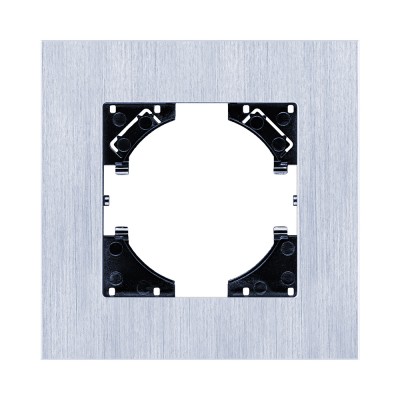 Рамка 1-постовая, серебро Kollinger Reflex AL RA1SR