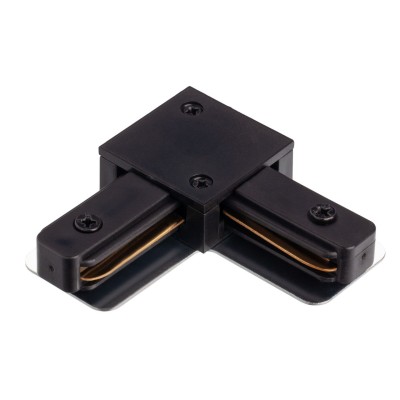 L - соединитель питания для накладного шинопровода трековой системы 1 фазный трек 220В, Черный IL.0010.2141