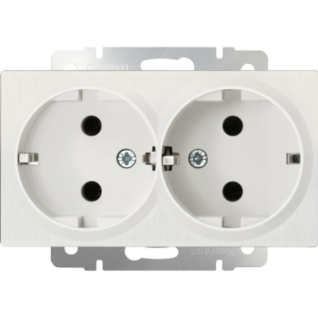 Розетка Встраиваемые механизмы перламутровый рифленый W1172013