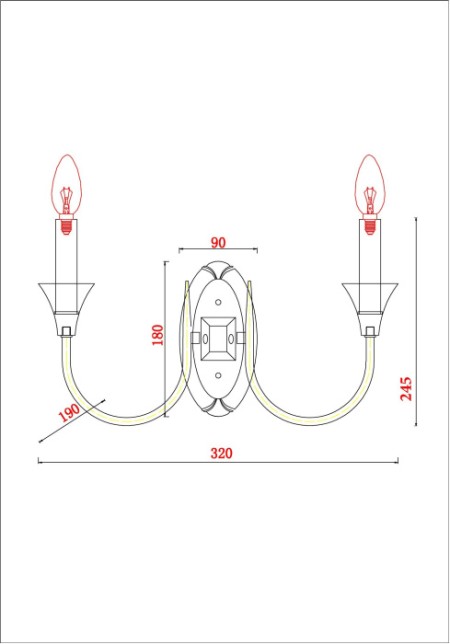Бра Collinetta A4094AP-2WH
