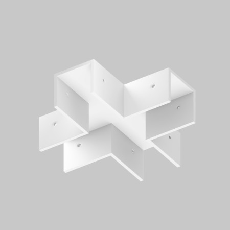 Коннектор X-образный Комплектующие для уличной трековой системы Elasity IP O-TR001-CC-W