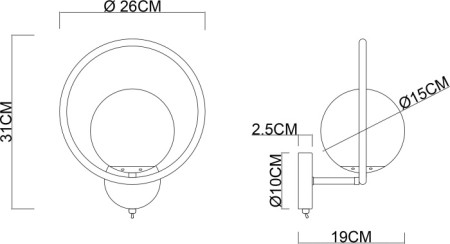 Бра Matisse A7741AP-1BK
