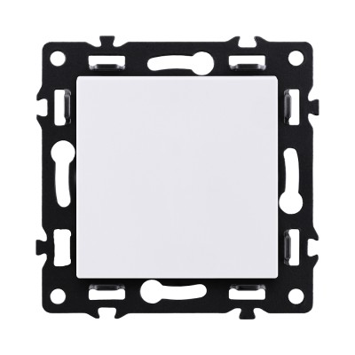 Выключатель 1-клавишный проходной 10А/250В, белый Kollinger Asthetik AS-002WH