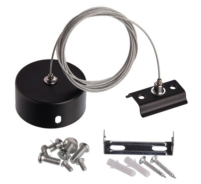 Подвес 2м для накладного шинопровода трековой системы 1 фазный трек 220В, Черный IL.0010.2145