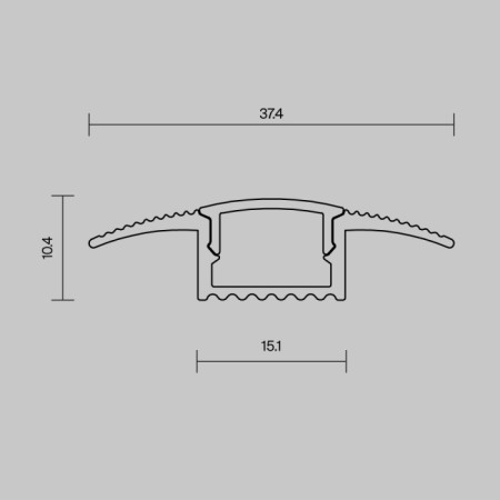 Профиль встраиваемый Встраиваемый в пол профиль 636022