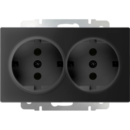 Розетка Встраиваемые механизмы черные матовый W1172008