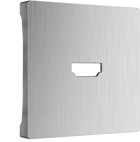 Накладка на механизм Встраиваемые механизмы серебряный рифленый WL09-HDMI-CP