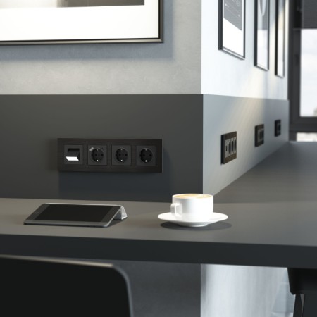 Рамка AluMax черный алюминий W0043508