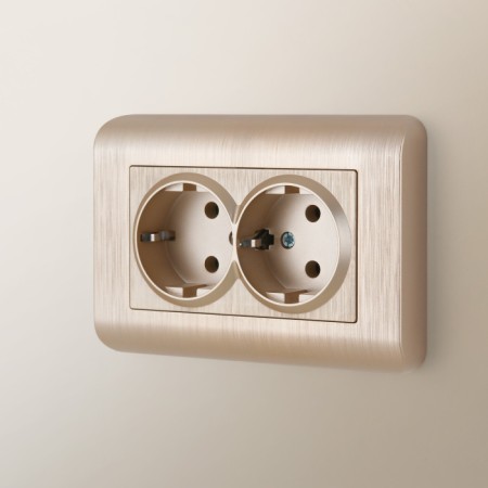 Розетка Встраиваемые механизмы шампань рифленый W1172010