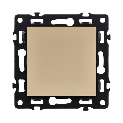 Выключатель 1-клавишный перекрестный 10А/250В, золотой Kollinger Asthetik AS-003GD