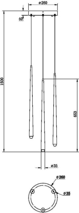 Подвесной светильник Cascade MOD132PL-L18BSK
