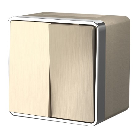 Выключатель Накладные механизмы Gallant шампань рифленый W5020210