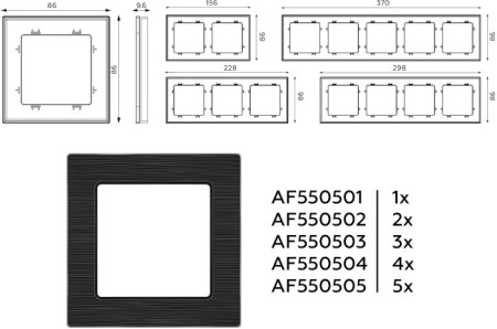 Рамка ALFA AF550502