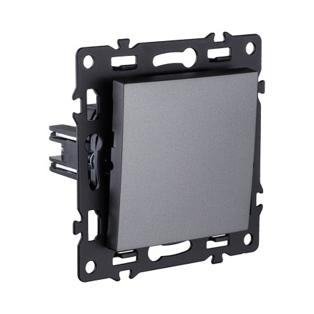 Выключатель 1-клавишный перекрестный 10А/250В, серый Kollinger Asthetik AS-003GY