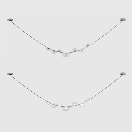 Подвесной светильник Crystal Lux BOSQUE SP7 L3000 GREY/TRANSPARENT