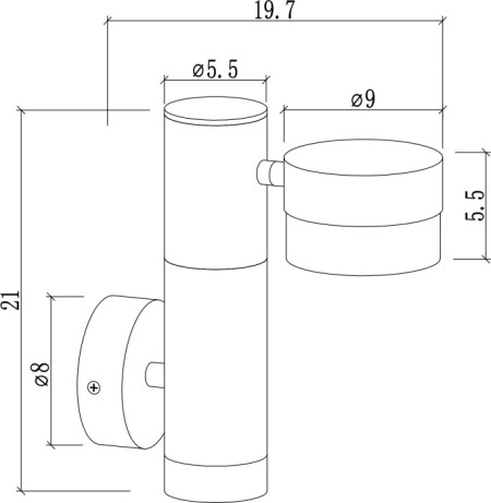 Настенный светильник уличный Budapest A2362AL-2BK