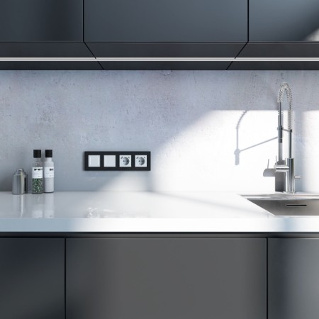 Рамка Slab черный софт W0042908