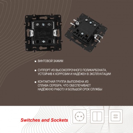 Выключатель Arte Milano 217.34-1.shampan