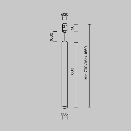 Светильник на шине Maytoni Technical TR156-1-5W4K-PT