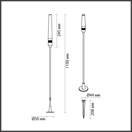 Наземный светильник Canna 7020/4GB