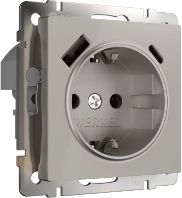 Розетка Встраиваемые механизмы дымчатый W1271704