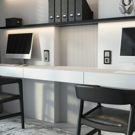 Розетка Встраиваемые механизмы дымчатый W1271704