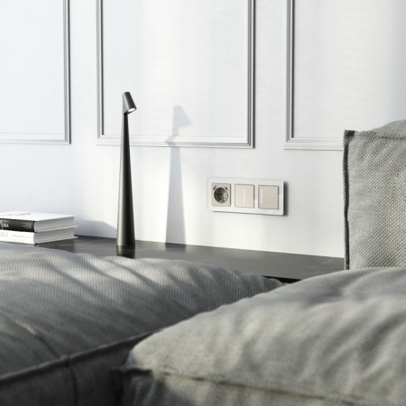 Розетка Встраиваемые механизмы дымчатый W1271704