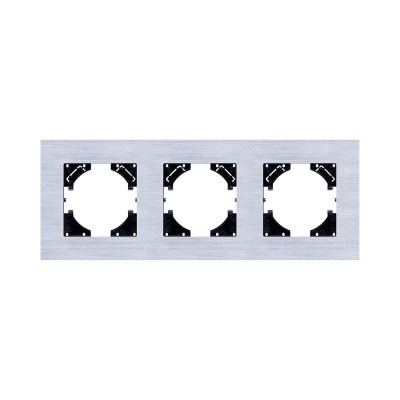 Рамка 3-постовая, серебро Kollinger Reflex AL RA3SR