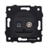 Розетка двойная TV (мама) + RJ45 Cat.6, черный матовый Kollinger REA-021BM для Aspekt, Eleganz, Reflex