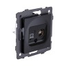 Розетка двойная TV (мама) + RJ45 Cat.6, черный матовый Kollinger REA-021BM для Aspekt, Eleganz, Reflex