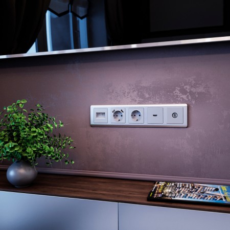 Рамка Stream серебряный W0052106