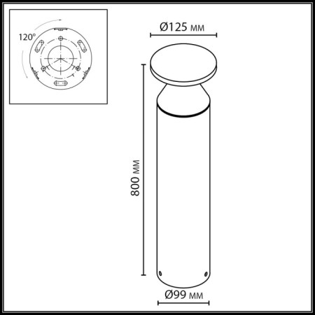 Наземный светильник Coil 7119/12GLA