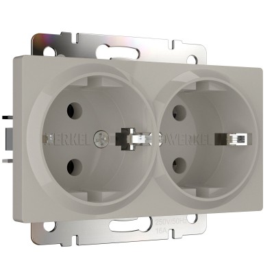 Розетка Werkel W1272004 дымчатый