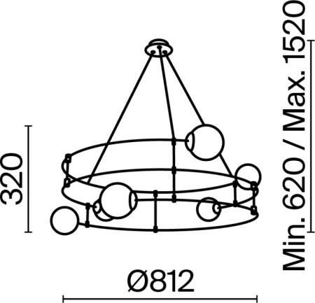 Подвесная люстра Balance MOD317PL-06B